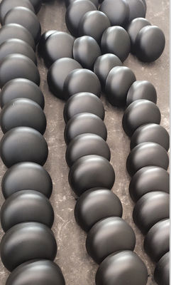 Kolben schweißte nahtlose HDG-Kohlenstoffstahl-Rohr-Kappen-Schwarz-Farbe 2mm-25mm