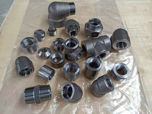 Hochdruck schmiedete passende Ellbogen-Kappen-T-Stück Nippel-formbares Eisen-Installation ASME B16.11